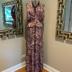 NWT Women $298  Outerknown Bailey Maxi Dress Pink Tired SZ-8